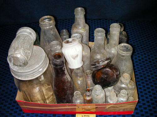 Who wants these old antique bottles, one job lot on offer.