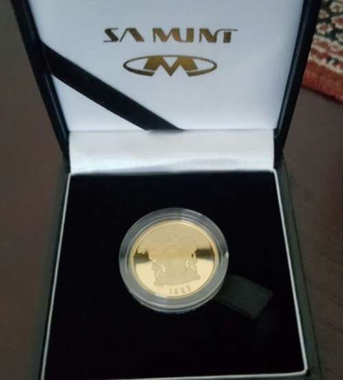 1999 Thrinaxodon S.A. Gold Coin, R2 Gold 1/4oz (7.777 gram) 24 carat MINT