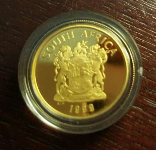 1999 Thrinaxodon S.A. Gold Coin, R2 Gold 1/4oz (7.777 gram) 24 carat MINT