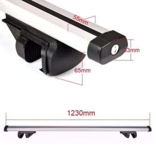 New Roof bars for Vehicle with rails 100kg capacity with locks