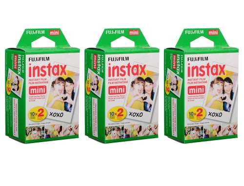 Fujifilm Instax Mini Film Plain | 3 x Twin Packs - 60 Films - FREE DELIVERY!