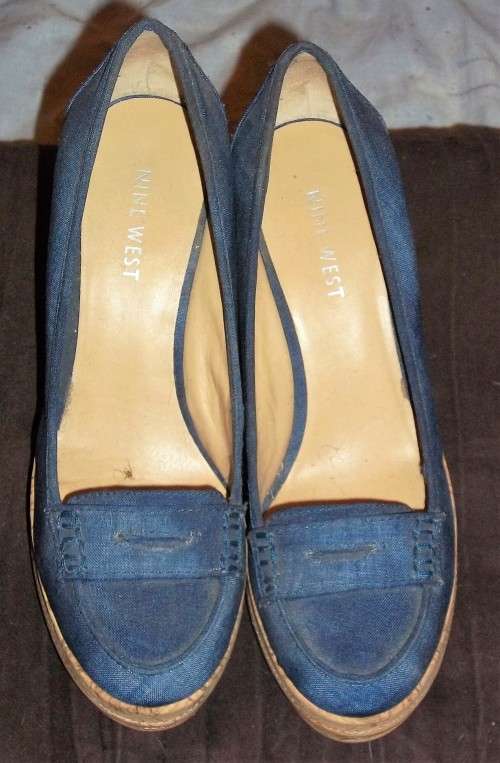 Nine West Denim Wedges size 3