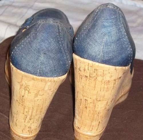 Nine West Denim Wedges size 3