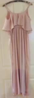 Cotton on Beige maxi dress with side slits Size: L