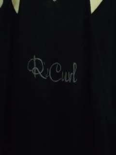 Rip Curl Black maxi dress with side slit Size: 10