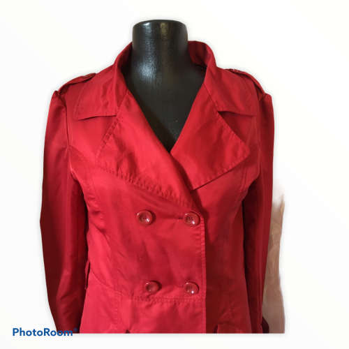 Red Trench Coat Size: 12/36