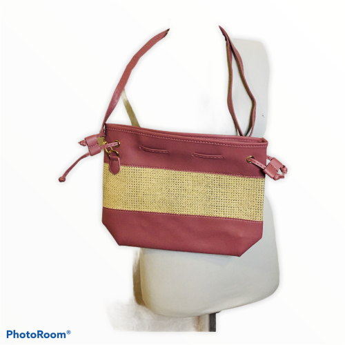 Mauve and gold handbag
