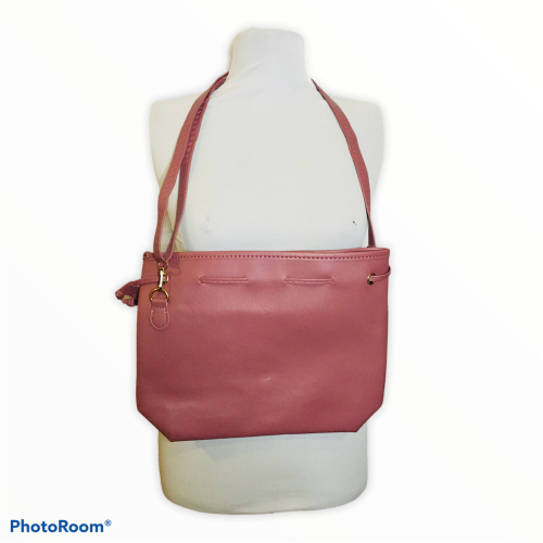 Mauve and gold handbag