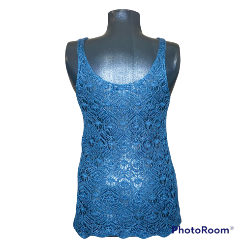 Blue crochet top Size: M/L