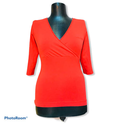 Outback Red Red V-neck Top Size 34