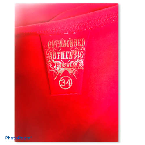 Outback Red Red V-neck Top Size 34