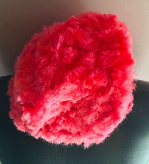 Vintage Pink Faux Fur Hat Size: S