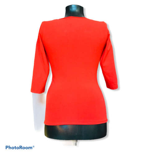 Outback Red Red V-neck Top Size 34