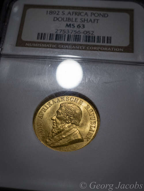 1892 Double-Shaft Pond NGC MS63 - Brilliant Uncirculated- Start @ R1 !!!