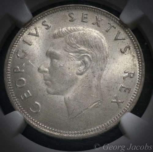 1952 Two and a Half Shillings Choice Unc NGC MS64 Start @ R1 !!!