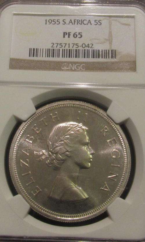 1955 Five Shillings NGC graded PF65 - Start @ R1 !!!!