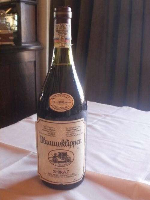 BLAAUWKLIPPEN SHIRAZ, 1985