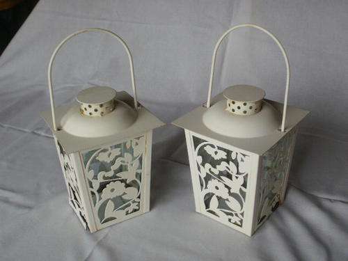 PAIR OF CANDLE HOLDERS FOR OUTSIDE (BID PER ITEM TO TAKE BOTH)