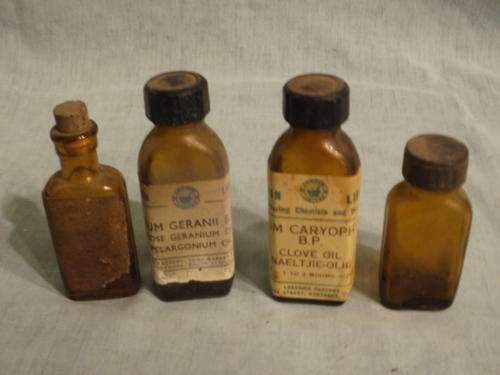 X4 OLD MEDICINE BOTTLES