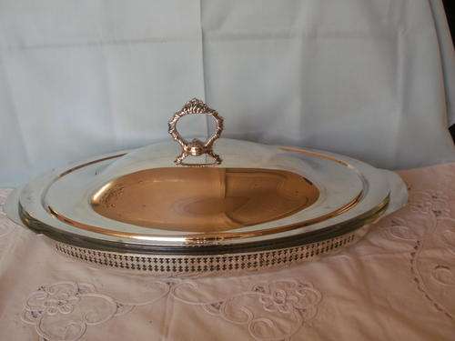 EMESS SILVERWARE LARGE SERVING DISH WITH INNER