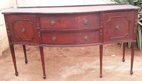 MAHOGANY VENEER SIDEBOARD (a)