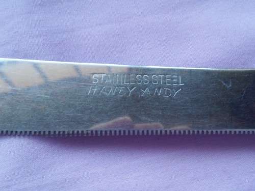 HANDY ANDY CHEESE KNIFE, PICKLE FORK & BREAD FORK