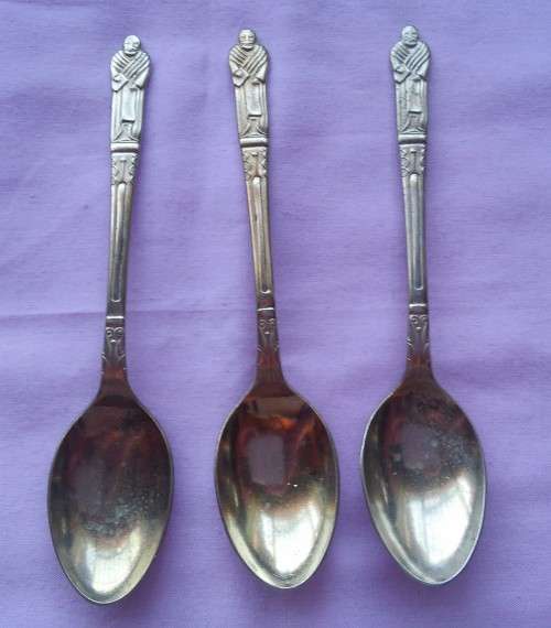 X3 SILVER PLATED APOSTLE TEASPOONS