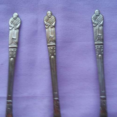 X3 SILVER PLATED APOSTLE TEASPOONS