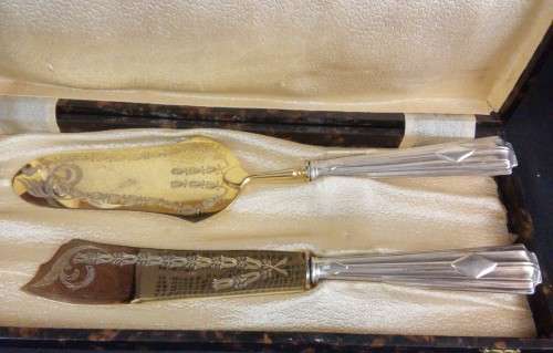 800 SILVER HANDLE SERVING SET