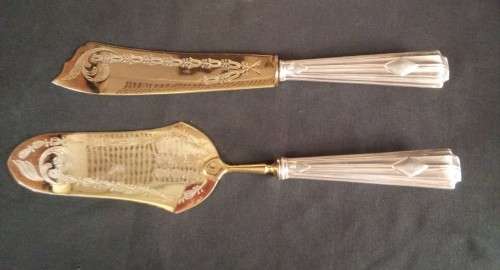 800 SILVER HANDLE SERVING SET