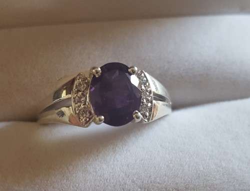 925 SILVER AMETHYST RING