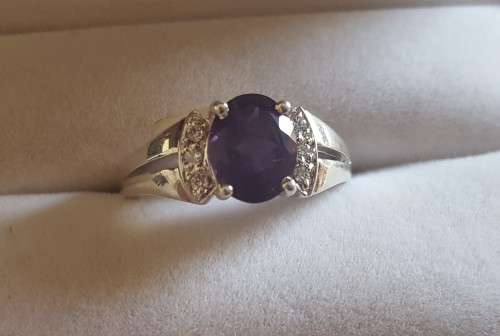 925 SILVER AMETHYST RING