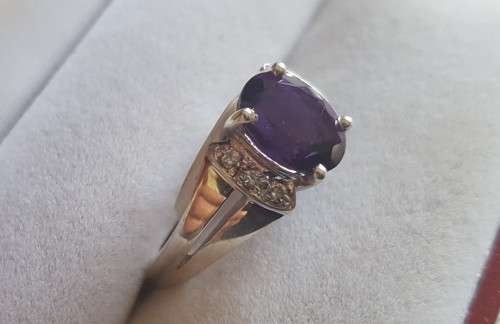 925 SILVER AMETHYST RING