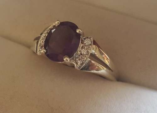 925 SILVER AMETHYST RING