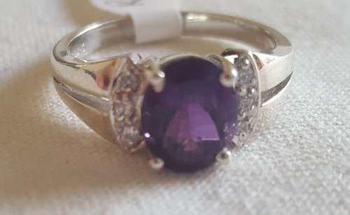 925 SILVER AMETHYST RING