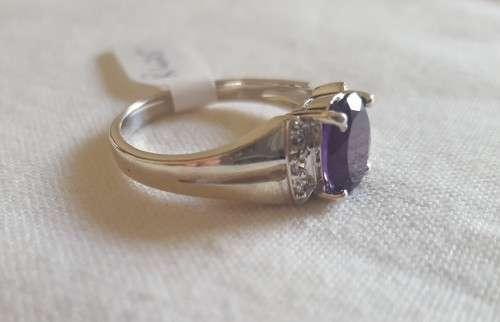 925 SILVER AMETHYST RING
