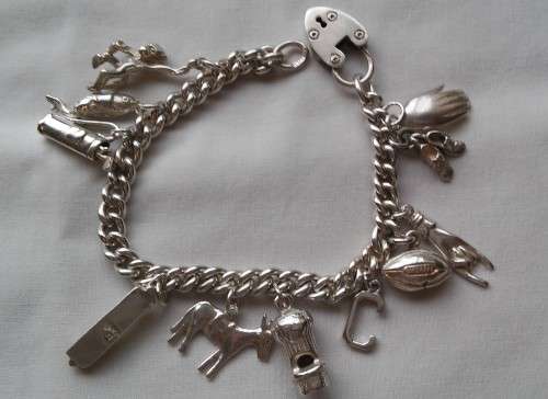 SILVER CHARM BRACELET (53.2GRAM)