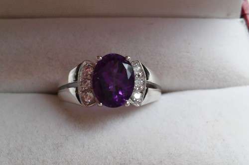 925 SILVER AMETHYST RING