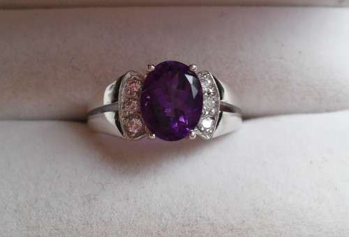 925 SILVER AMETHYST RING