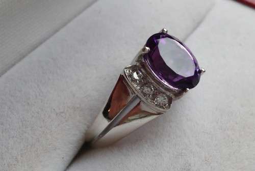 925 SILVER AMETHYST RING