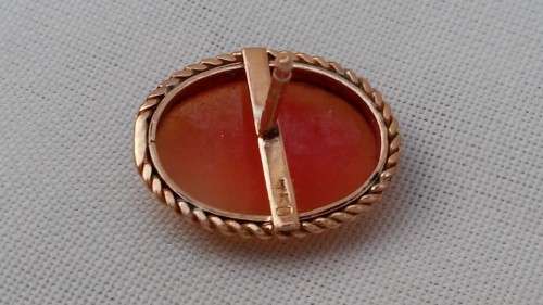 18ct Gold Cameo earrings