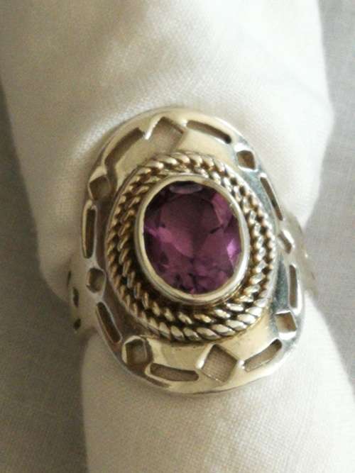 925 Silver Amethyst Ring