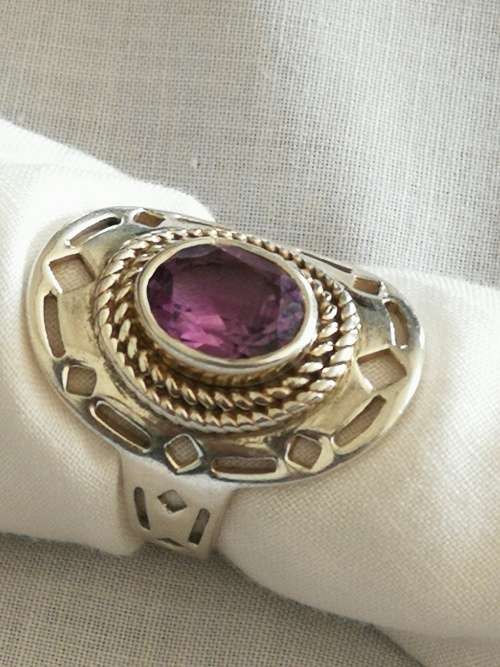 925 Silver Amethyst Ring