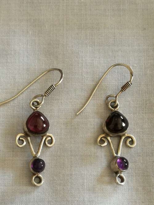 925 Silver Multi Gemstone Earrings