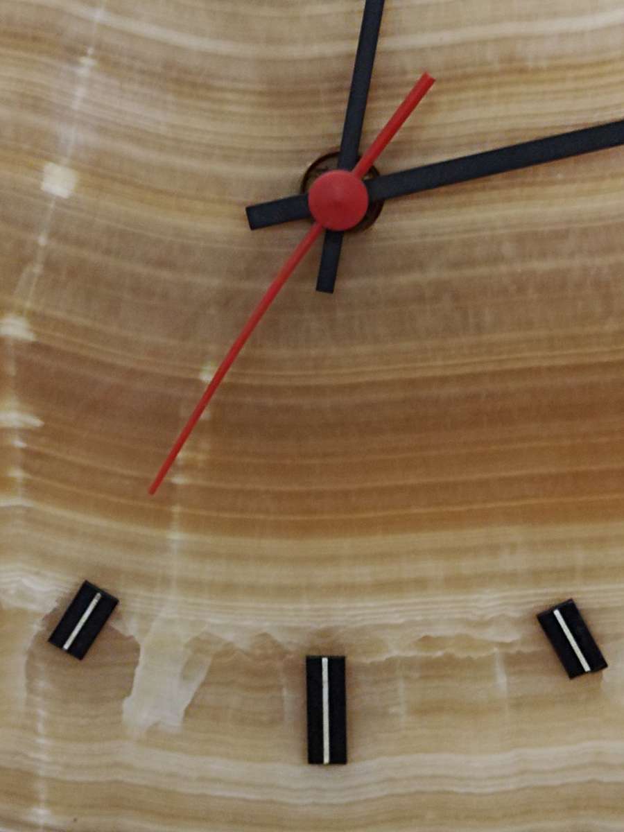 Vintage Agate Gemstone  Quartz wall clock