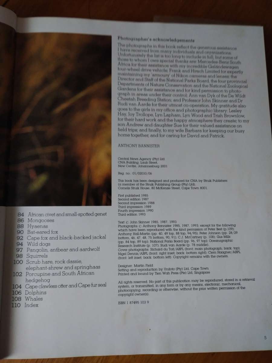 South African Animals in the wild