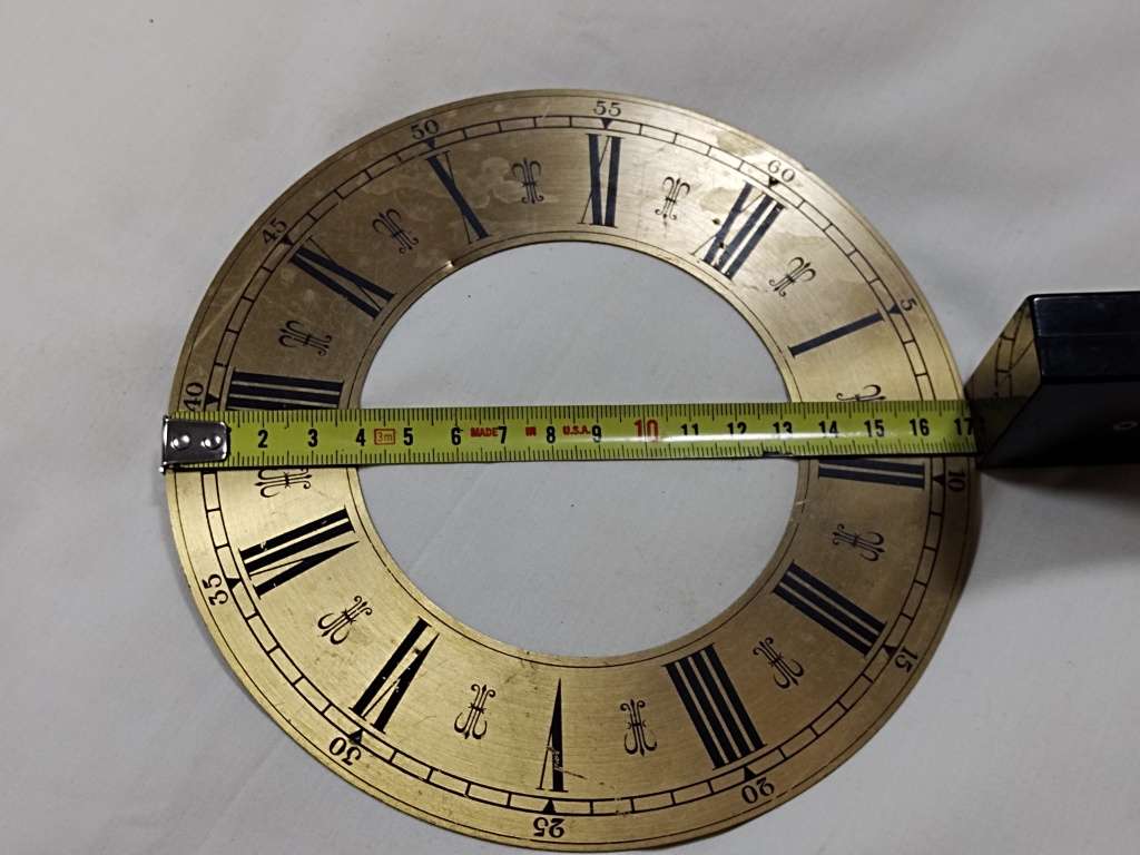 Brass clock Dial
