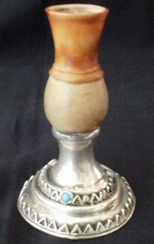 A VERY NICE SMALL SILVER CANDLE HOLDER