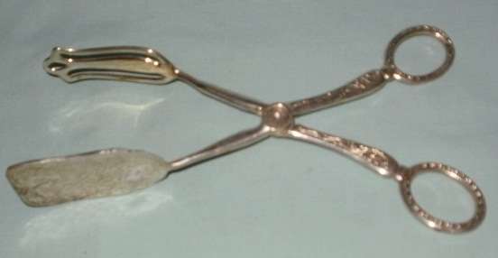 SILVER PLATED ASPARAGUS TONGS