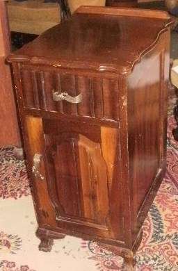 IMBUIA BALL & CLAW BEDSIDE CUPBOARD
